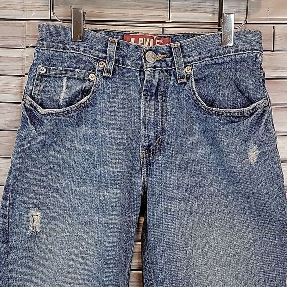 Levi's 527 red tab blue denim bootcut jeans Size 28 Juniors 16 - Picture 4 of 15